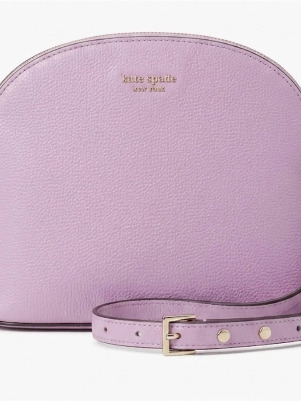 Kate Spade New York Pebbled Leather Dome Crossbody Bag – Lilac / Light Purple
